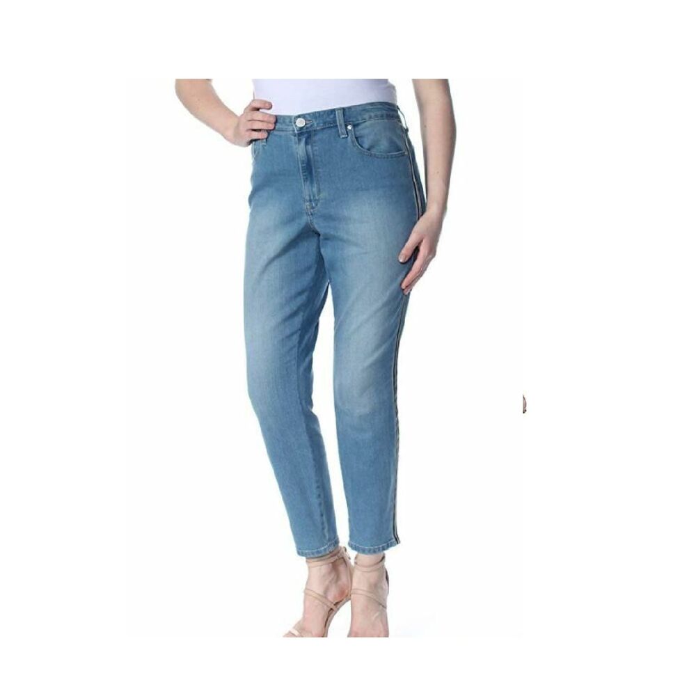 Maison Jules Juniors Womens 10 30 Blue Racing Stripe Ankle Skinny Jeans NWT CF12